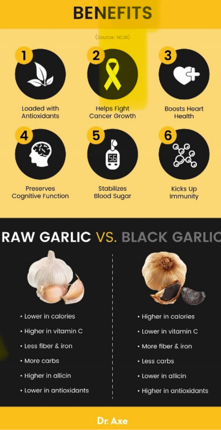 BLACK GARLIC 3 Pcs 4oz (112g) - AJO NEGRO 3 Pcs 4oz (112g)