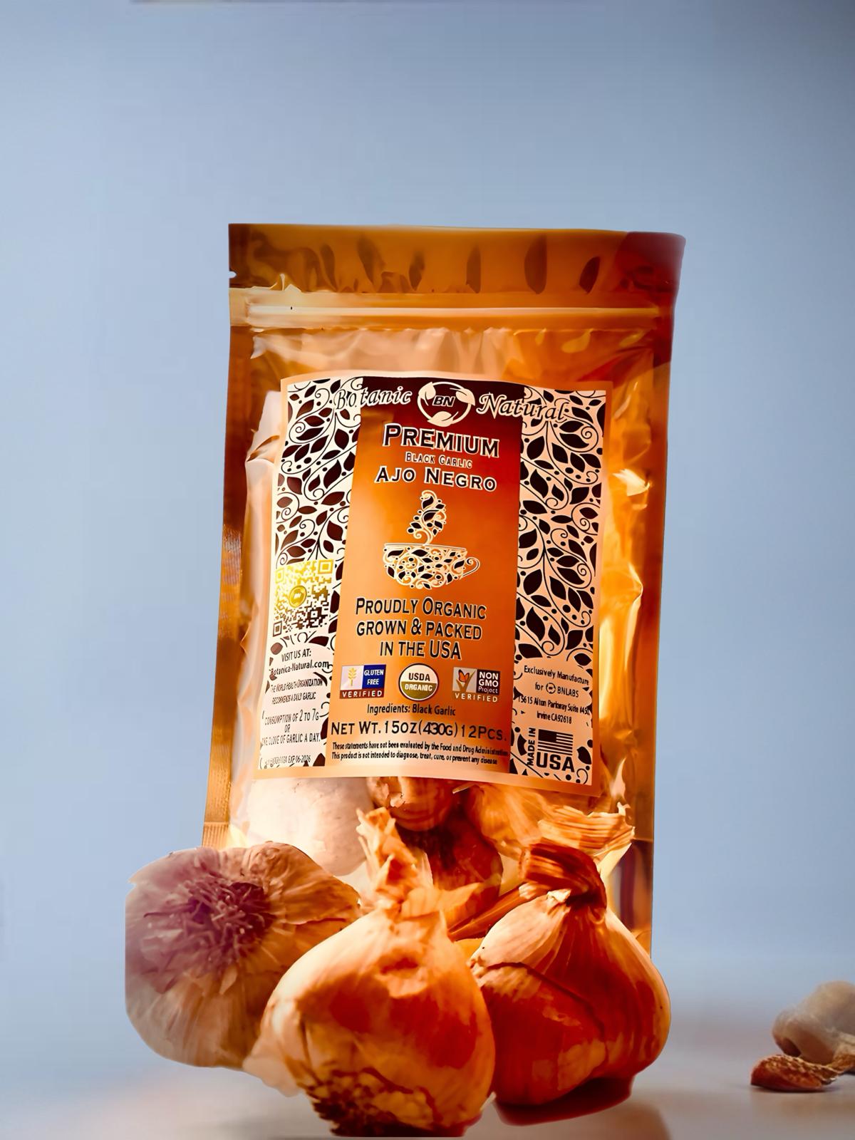 BN BLACK GARLIC 12 Pcs 15 oz (430 g) - AJO NEGRO  12 Pcs 15oz (430g)