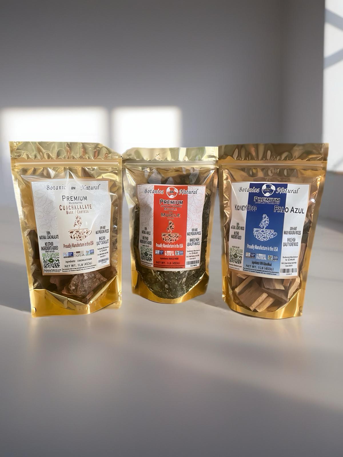 BN TRIO  MUICLE-PALO AZUL-CUACHALALATE